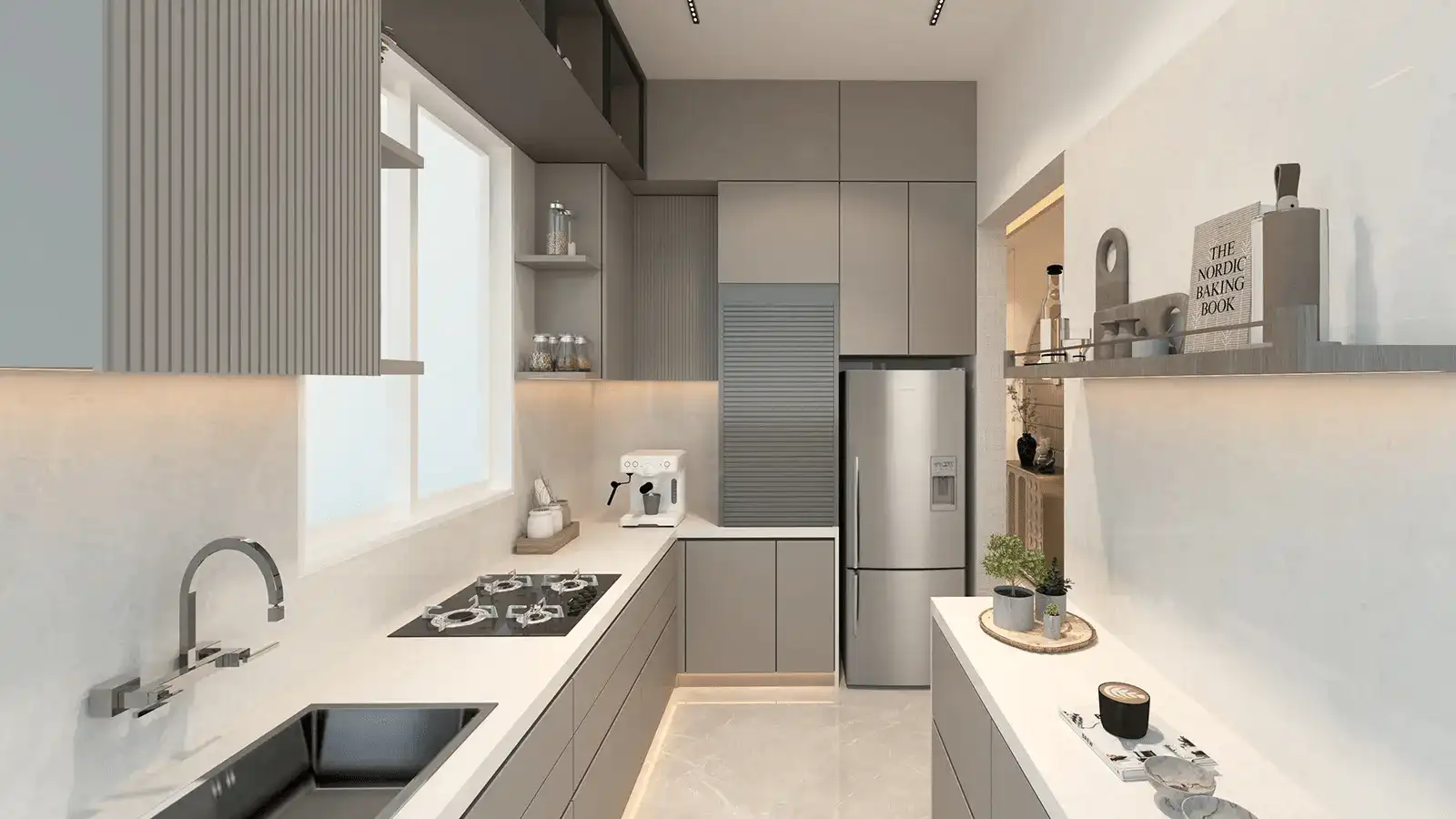 Modern kitchen at Brigade Gunjur Bangalore