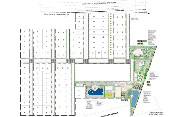 Master plan layout of Brigade Gunjur Bangalore